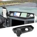 Multi-Mount Dash Phone Holder with Arm Metal Rod for Dodge RAM 2018-2023(for 8.4" Screen), Phone Mount Storage Tray Cellphone System Kit