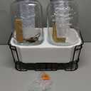 1 Gallon Glass Drink Dispensers For Parties 2PACK.Beverage Dispenser,Glass Drink Dispenser With Stand And Stainless Steel Spigot 100% Leakproof.Lemonade Dispenser With Ice Cylinder.Laundry Detergent