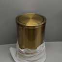 Gold 4.7GAL Kitchen Trash Can with Lid, Cylindrical, 9.64" H x 9.64" W x 9.64" D, Stainless Steel, Odor Seal, Indoor Use Only