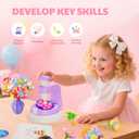 Kingci Fabric Flower Bouquets DIY Kit, 2025 Creative Flower Making Kits for Toddler Girls 117PCS Educational Arts and Craft Kits for Kids, Birthday Christmas Gifts for Girls Boys Teens (Purple)