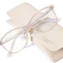 Madison Avenue TR90 Blue Light Blocking Glasses Anti Eyestrain UV Glare Blue Light Glasses for Women TV Phone Computer Gaming Eyeglasses (Nude Pink)