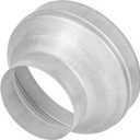 Duct Reducter 10 to 6 Air Ducting Reducer Increaser Air Duct Adapter or Round Metal Pipe Reducer for Bathroom Kitchen Ventilation Systems (Silver)