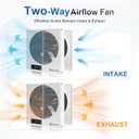 8" Room to Room Fan with Remote, Reversible Through Wall Fan for Quietly Circulating Air, 320 CFM Through the Wall Fan with Temperature Control, Durable Build Quality, In Wall Fan for Closet, Laundry