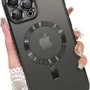 KANGHAR Designed for iPhone 16 Pro Max Case Magnetic Clear Slim Case for Women Men Full Camera Protector Anti-Yellowing Shockproof Compatible with MagSafe Cover Black