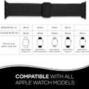 Solace Sport Adapt Bands - Apple Watch Bands, Breathable Nylon with Magnetic Clasp, Unisex Smart Watch Band, Apple Watch Strap, Black 38/40/41/42MM