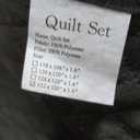 Qucover Oversized King Bedspread 132x 120, Alaska King Bedspread, 3 Piece Soft Microfiber Lightweight Extra Wide Oversized King Quilts Set, Vintage Persian Pattern, with Pillow Shams, Black