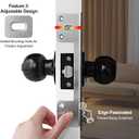 Door Latch Guard Plate 7 with 1 Offset Cover, Satin Nickel, Outswing Door Security Protector Shield, Heavy Duty Version, Door Knob/Deadbolt Latch Protector Plate (1 Pack)