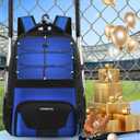 COMECOI Softball Bag, Lightweight Baseball Backpack with Shoes Compartment, Baseball Bat Bags with Fence Hook for TBall Bat & Equipment, for Batting Mitten, Helmet, for Girls, Boys, Youth, Adults