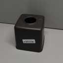 mDesign Plastic Square Facial Tissue Box Cover Holder for Bathroom Vanity Countertops, Bedroom Dressers, Night Stands, Desks and Tables - Black