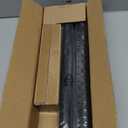 Wood Curtain Rods for Windows 48 to 84 Inch,1 Inch Boho Heavy Duty Curtain Rods with Imitation Wood Grain Finials,Adjustable Farmhouse Rustic Drapery Rod(4-7ft) (Black)