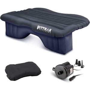 AirBedz by Pittman Outdoors - Inflatable PVC Rear Seat Air Mattress, Black - Mid-Size Fits Jeeps, Car, SUVs & Mid-Size Trucks, Comes with Portable DC Air Pump (Mid Size  55"L x 35.5"W x 17.75"Th)