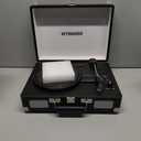 Vinyl Record Player 3-Speed Bluetooth Portable Suitcase Belt-Driven Record Player with 2 Built-in Stereo Speakers Vinyl Vintage Turntable Phonograph Records Player with RCA Line Out, AUX Out (Black)