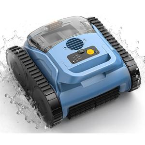 Pool Vacuum,Seauto SAT20 Pro Robotic Pool Cleaner for Inground Pools, AI Sonar Smart Navigation, Cordless, 180-Mins Battery Life, Blue (Pastel Blue)