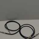 Guitar Cable 6.6ft 2 Pack, Nylon Braided Anti-Kinking Kevlar-Reinforced, Neutrik REAN Connector, 20 Gauge 99.99% OFC 1/4 Instrument Cable, AL & OFC Dual Shielded Amp Cord for Fender Electric Guitar (Black)