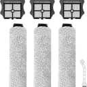 Replacement Brush Rollers and Filters Kit for Tineco iFloor 3 and iFloor One S3 Cordless Wet Dry Vacuum Cleaner,Accessories inclue 3 HEPA Filters & 3 Brush Rollers (Tineco s3 parts)