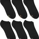 Hanes Women's 6-Pair Comfort Fit No Show Socks (Black), Size: 5-9
