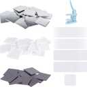 100 Sets 50mm/1.97 inch Fridge Magnet Button Maker Supplies for Square-Shaped Button Maker Machine 50mm, Includes Metal Cover, Plastic Back Cover, Soft Magnet, Clear Film&Blank Paper