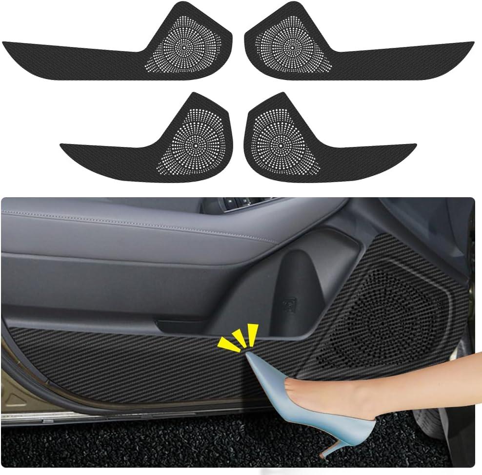 Car Door Anti Kick Pad for Subaru Outback 2020 2021 2022 2023 2024 2025 Accessories Carbon Fiber Style Leather Sticker Door Sill Protector Cover Edge Guard Side Mat Interior Decoration Dirty