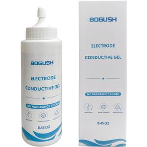 Bogush Electrode Conductive Gel for TENS Unit Pads Odorless Electrode Gel for All Types of Self-Adhesive Electrodes Improves The Conductivity of TENS Electrode Pads Safe Use 8.45 oz Pack of 1