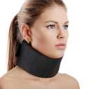 Soft Foam Neck Brace Universal Cervical Collar, Adjustable Neck Support Brace for Sleeping - Relieves Neck Pain and Spine Pressure, Neck Collar After Whiplash or Injury(Black 2.5" Depth Collar, M)