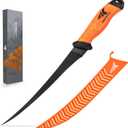 KastKing Speed Demon Pro Fillet Knife - Razor Sharp G4116 German Stainless-Steel Blade, Professional Level Knives for Filleting and Boning, Non-Slip Handles, Includes Protective Sheath