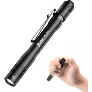 WUBEN PL01 Pen Light, 650 Lumens Pocket EDC Flashlight Rechargeable, Bright LED Pen Flashlight, IP68 Handheld Flash Lights, Compatible 2 AAA Battery for Home, Outdoor, Emergencies, Inspection (Black)