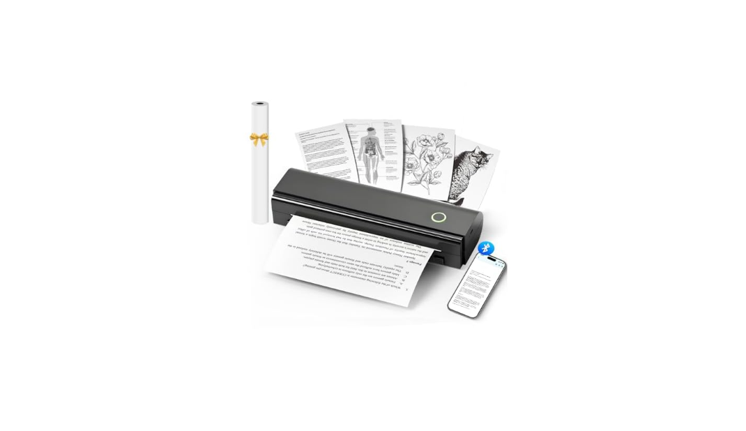 HPRT Bluetooth Wireless Printers MT810 for Portable Travel，with Printer Paper Rolls for MT810(2 Rolls | 8.3''x23')