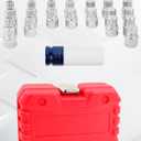 Set of 21, Wheel Lock Key Set, Anti-Theft Lock Lug Nut Screw Remover Wheel Lock Removal Kit with 1/2 inch (12.7mm) Socket Adapter for Mini Series