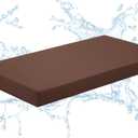 Tudomro Sauna Seat Cushion Mat, Waterproof & Heat Resistant Pad, High-Density Foam Heat Insulation Mat,Infrared Sauna Accessories, Steam Room, Shower Bench and Bathhouse(31 x 16 Inches,Brown)