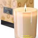 96NORTH | Pure Coconut Candle | 100% Natural Soy Wax | One Wick Jar Candle | Natural Fragrance Technology | Non Toxic | Up to 35 Hours Burning Time | Aromatherapy Gift for Men and Women