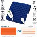 Electric Heating Pad, 2025 Upgraded Dual Mode Controller (Manual and auto Off Mode),Multiple Safety protections, Comfortable Soft, Machine Washable20"x 24" Dark Blue