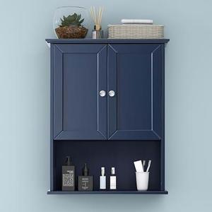 Bathroom Wall Cabinet Over Toilet Storage Cabinets 24x30 inch Above Toilet Wood Medicine Cabinets with 2 Door & Adjustable Shelf for Kitchen, Laundry, Entryway,Durable MDF Construction
