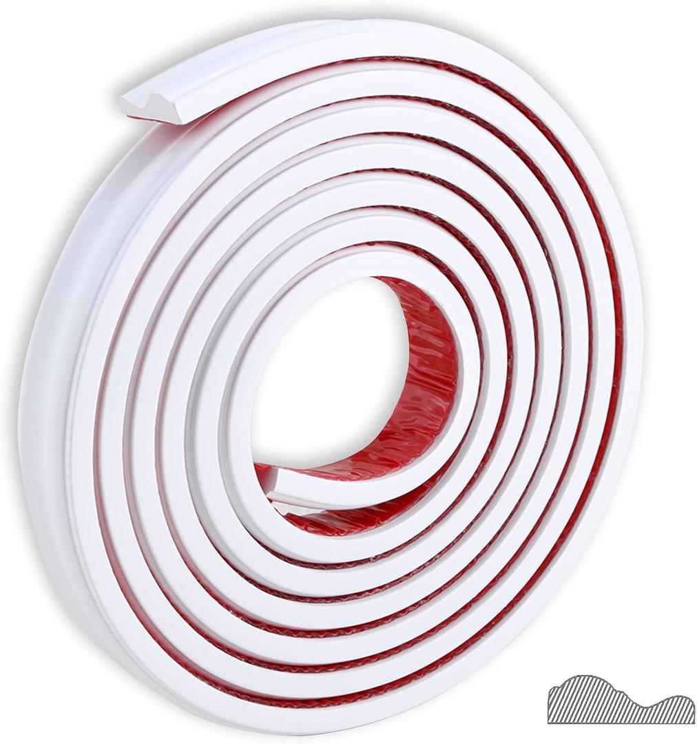TriMold Peel and Stick Chair Rail Molding, Self-Adhesive Wall Trim for Home Decoration & Wall Protection, 3m x 3cm