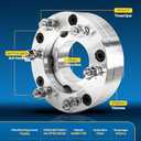 PHILTOP 5x4.75 to 6x5.5 Wheel Adapters,2" Lug Centric Wheel Adapters Change Bolts Pattern fit for for S10, Blazer, Camaro, Firebird, Jimmy, Monte Carlo, Thread Pitch M12x1.5 Hub Bore 74mm - 2Pcs (Silver)