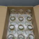 Mason Jars for Centerpiece, 12 Pack Vintage Farmhouse Glass Flower Vase Transparent White Vases Bulk for Weddings, Parties, Christmas & Home Decor