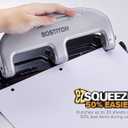 Bostitch Office EZ Squeeze 3-Hole Punch, 20 Sheet Capacity, Reduced Effort, No Jam Technology, Silver