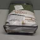 Dark Green Textured Linen Blend Curtains 102 Inches Long for Dining Room, Pinch Pleated Ceiling Track Sheer Curtains with Hooks Ring Light Filtering Drapes Olive Forest 40" W x 102" L Panels 2 Set