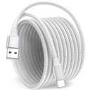 Huukein White USB A to USB C Cable 15ft, Extra Long USB C Cable Fast Charging, USBC Charger Cord for iPhone 17 Air 16 15 Pro Max Plus, for Samsung Galaxy S21 Note 10