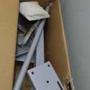 Solar Panel Pole Mount, Solar Panel Mounting Brackets, Solar Panel Mount, with Adjustable Angle and Size, Fit for Installing 0-50w Solar Panels, White