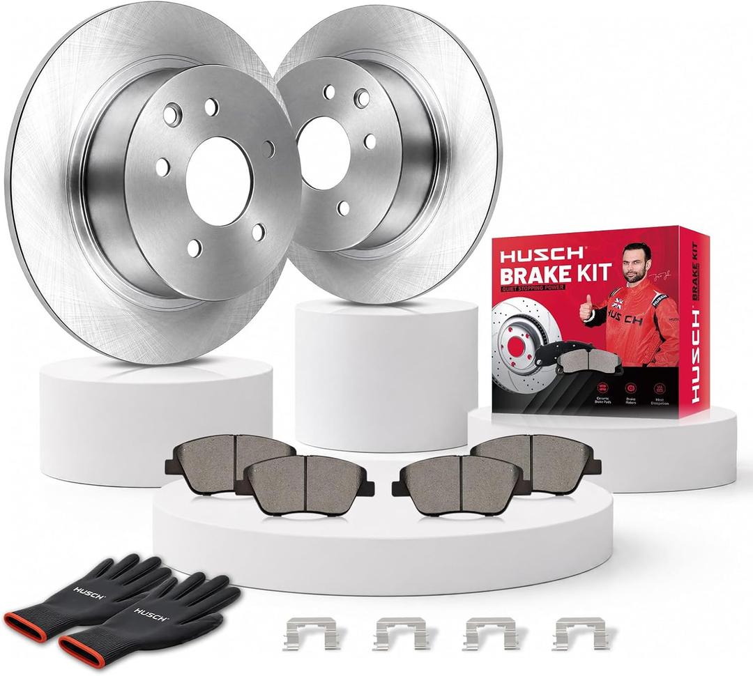 HUSCH Brake Kit Ceramic Brake Pads and Brake Rotors Fit for Pontiac G6