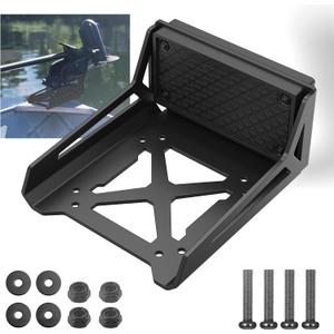 Universal Transom Trolling Motor Mount for Kayaks,Heavy Duty Marine-Grade Stern Drive Trolling Motor Mounting Bracket for Any Boat with a Flat Stern, Universal Fit for Electric Trolling Motors Only