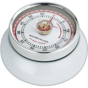 Zassenhaus Magnetic Retro Kitchen Timer, Classic Mechanical Cooking Timer (White)
