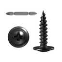 (250 pcs)#81" Black Truss Head Wood Screws Quick Metal Self Tapping Zinc Oxide