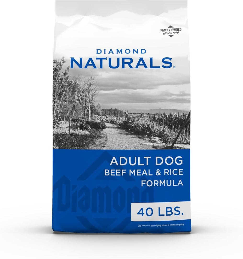 Diamond Naturals Adult Dry Dog Food Beef Meal and Rice Formula Made with Quality Pasture-Raised Beef Protein, Probiotics and Essential Nutrients (EXP 07/22/27)