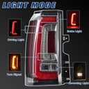 Tail Lights Assembly Compatible With GMC Yukon/Yukon XL 2015 2016 2017 2018 2019 2020 Left Driver Side LED Lens Taillights Brake Signal Assembly With Bulb