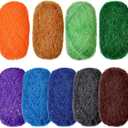 Timgle 9 Skeins Scrubby Yarn for Dishcloths Rainbow Sparkly Yarn for Crocheting Knitting Dishwashing Dishcloths Craft Project (Elegant)