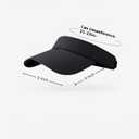 YINWANBB Sport Visor Sun Visor hat for Women and Men - Black Baseball Cap Women with Sun Protection Hats for Golf,Tennis Running Adjustable for Mens Baseball Cap (Black)