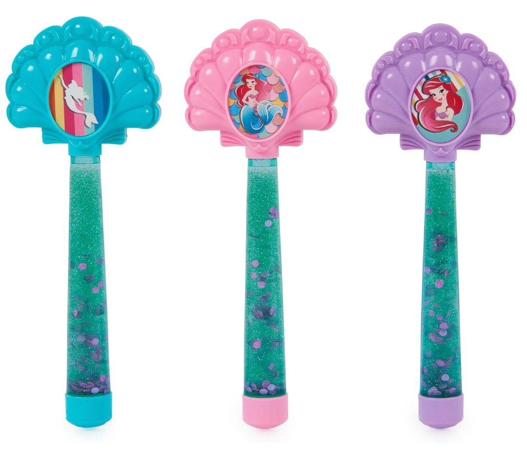 SwimWays Disney Princess Ariel Glitter Dive Wands Diving Toys 3 Pack, Bath Toys and Pool Party Supplies for Kids Ages 5 and Up