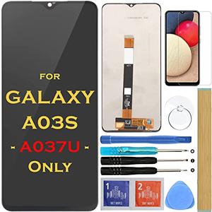 HLTECH Screen Replacement LCD Display Touch Digitizer Assembly for Samsung Galaxy A03s A037U SM-A037U 6.5"((Not for A03 A037A A037F A037W A037G)