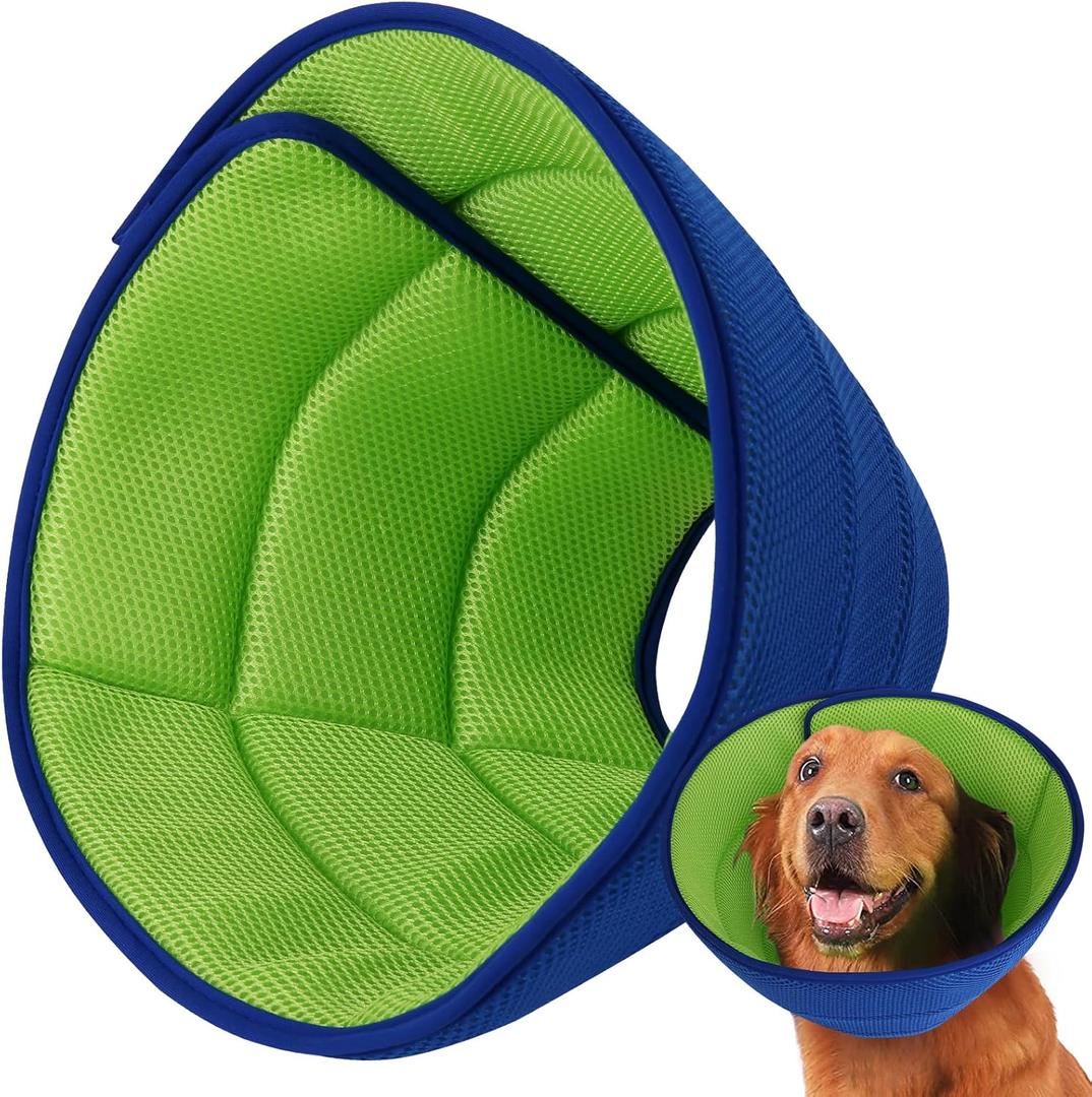 Mosago Soft Dog Cone Collar After Surgery Alternative for Dogs to Stop Licking, Comfy Collars for Large/Medium/Small Pet, Comfortable Elizabethan Neuter Recovery E Cones of Shame Neck & Head Ecollars (LFit 49-110 lb))